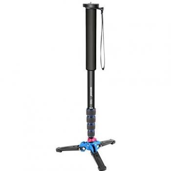 Neewer Monopié Extensible de Cámara con Base de Trípode Plegable Desmontable: Aleación de Aluminio, 52-168 Centímetros para Cámaras de Canon Nikon Sony DSLR, Carga Util hasta 5 Kilogramos