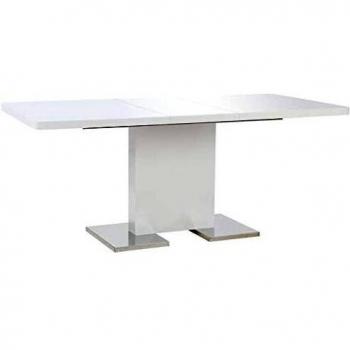vidaXL Mesa de Comedor MDF Extensible Centro Mobiliario Salón Sala de Estar Decoración de Muebles Hogar Oficina Despacho 180x90x76 cm Blanco Brillante