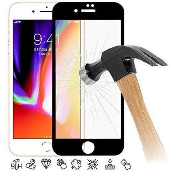Protector de Pantalla de Cristal Templado 6D Tamaño Completo para iPhone 7 Plus / 8 Plus - Negro
