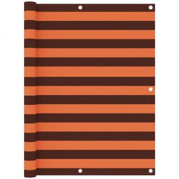 Toldo para balcón tela oxford naranja y marrón 120x600 cm