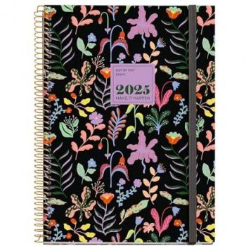Agenda Anual 2025 Miquelrius Día Página Fantasy Garden 155x213 mm, Cubierta Plastificada, Cierre Goma Elástica, Papel 80 g/m²