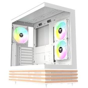 Caja Thermaltake View 270 Plus WS ARGB Media Torre Blanca con Cristal Templado y Ventiladores RGB