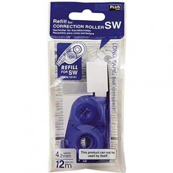 Plus Japan – Lote de 5 recambios para rodillo de corrección lateral recargable SW 12 m x 4,2 mm azul