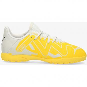 Botas de Fútbol Puma Future Play Kids Talla 33 Turf Unisex Gris/Amarillo