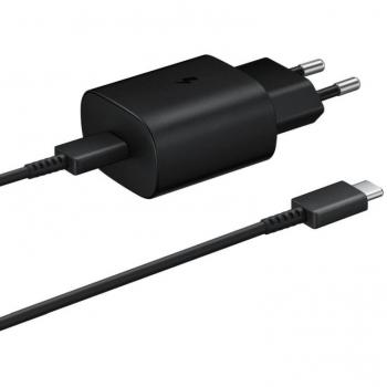 Cargador USB-C 25W Original Samsung con Cable Power Delivery 3.0 - Negro