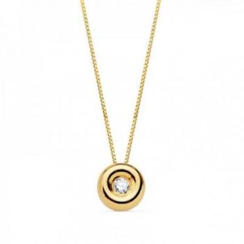 Gargantilla oro 18k mujer con diamante de alta calidad y diseño moderno