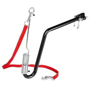 Correa M-Wave Dog Walk Negra para Bicicleta con Mango de 92 cm Rojo/Negro