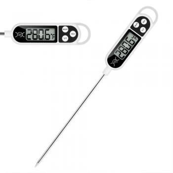 Termometro Cocina YXwin Termometro Digital Termometro Carne con de Acero Inoxidable 304 Sonda Lectura Instantánea Pantalla LCD para Alimentación Carne BBQ Líquido Comida Bebé