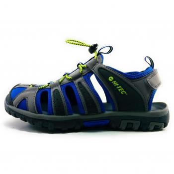 Hi-Tec - Cove - Sandalias de Senderismo - Grey/Cobalt/Limoncello