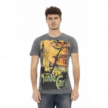 Trussardi Action Gray Cotton T-Shirt - XL