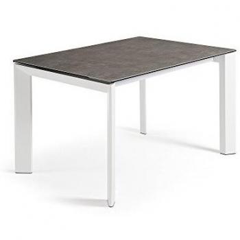 Kavehome mesa extensible axis 120160x80 blanco sobre vulcano