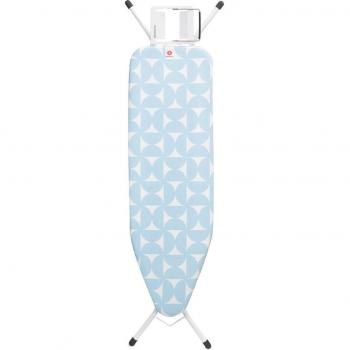 Brabantia B Fresh Breeze Ironing Board with Steam Iron Rest Blue/White 46.2cm W X 7cm L