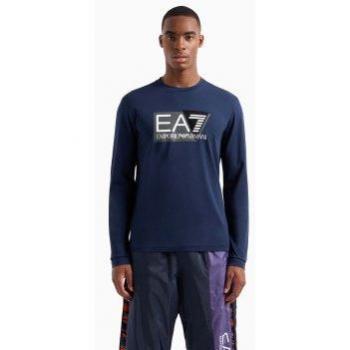 EA7 Men's Long Sleeve Visibility T-Shirt Navy Blue