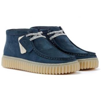 Clarks Torhill Hi Men's Blue Suede Boots