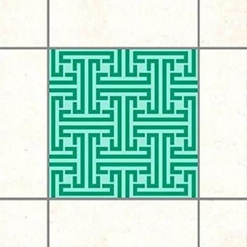Pattern Design GmbH Adhesivo Decorativo para Azulejos – Decorativo Laberinto 15 cm x 15 cm, Setgröße: 20teilig
