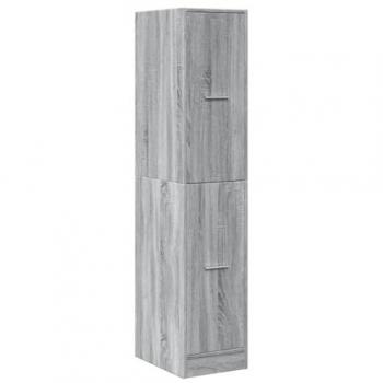 Armario botiquín madera ingeniería gris Sonoma 30x41x144,5 cm