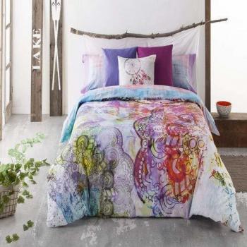 Lois nanda juego nordico  3 piezas, 50% algodo 50% poliester, gris cama 105x190/200