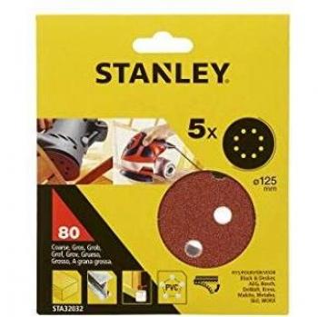 STANLEY STA32032-XJ 5 Discos ø 125 mm. Para lijadora rotorbital, Marrón