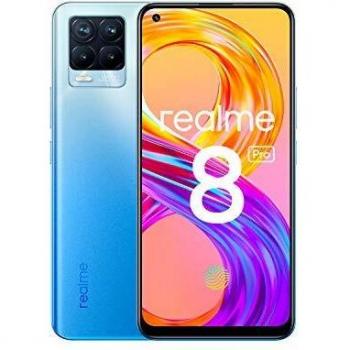 realme 8 Pro Smartphone Libre, Cámara cuádruple Ultra de 108 MP, Pantalla completa AMOLED superior de 6,4, Carga SuperDart de 50 W, Batería de 4500 mAh, Dual Sim, 8+128GB, Azul