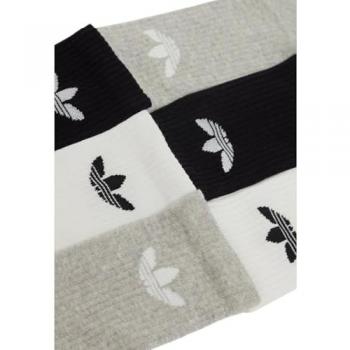 Adidas Originals Trefoil Cushion Crew Socks 6-Pack, Black/White/Grey