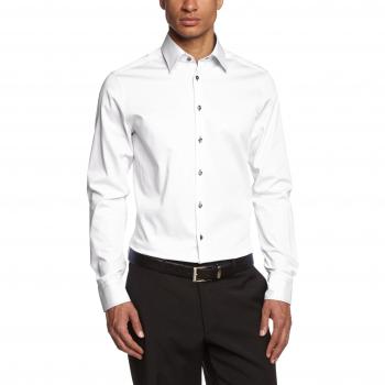 Roy Robson 5047 - Camisa formal de manga larga para hombre, color blanco 000, talla 43 cm