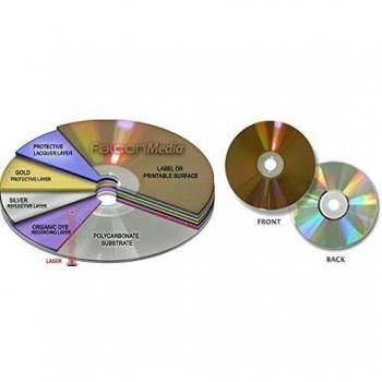 100 CD-R 700 MB HiSpace MPO, oro 24ct. Para larga duración-archivado