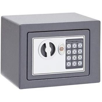 ARREGUI D-HE/0 Caja Fuerte de Acero con Cerradura Electrónica, Teclado con Código Programable, Caja de Seguridad para Casa y Hogar, con Llave de Emergencia, 17 x 23 x 17 cm, 5 L
