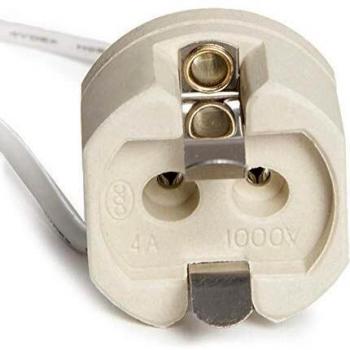 Greenice | Portalámparas Cerámico G12 Cable 160Mm 180ºc