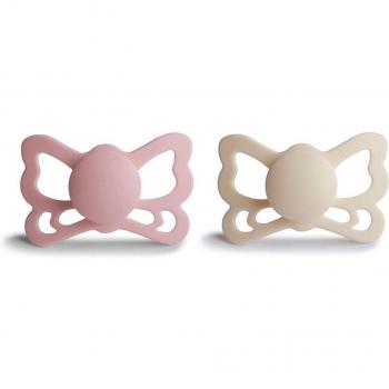 Frigg - Pack 2 Chupetes Anatómicos Butterfly Blush/Cream 6 meses