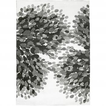 Vallila Sydänpuu Alfombra, Mezcla de algodón, Gris, Color Blanco, 110 x 68 x 1 cm