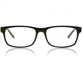 Gafas Anti-Azules Ovaladas con Armazón Completo de Plástico Negro para Hombre - SmartBuy Collection