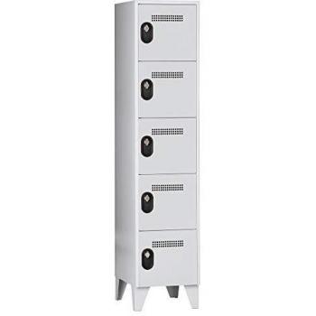 Armario de Compartimentos Bajo Llave Wolf 502598, Altura de Compartimento 320 mm, Color Gris Claro