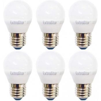 Extrastar Pack 6 Bombillas LED E27 6W Blanco Cálido