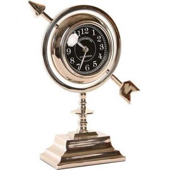 Reloj de Mesa DKD Home Decor 23 x 8 x 30 cm Plateado Aluminio