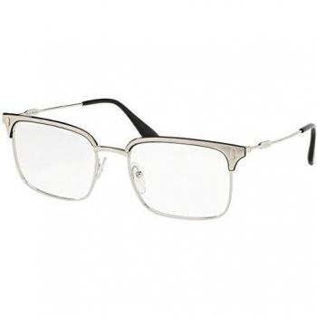 Prada 0PR 55VV Monturas de gafas, Matte Silver, 55 para Hombre