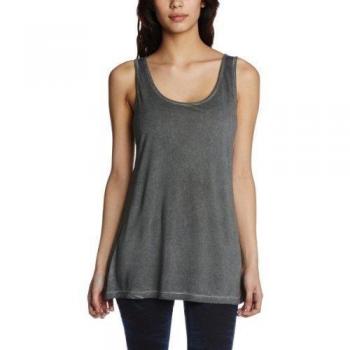 Camiseta sin mangas para mujer, talla 38, color gris