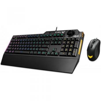 ASUS ASUS TUF Gaming K1 RGB keyboard with five-zone RGB, dedicated volume knob and spill-resistance, plus TUF Gaming M3 optical gaming mouse with 7000 dpi sensor, seven programmable buttons