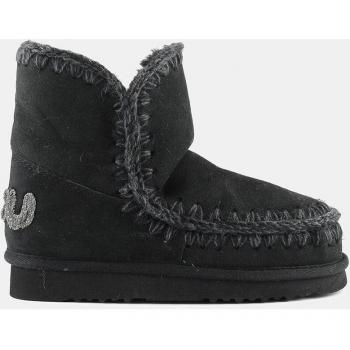 Mou Eskimo 18 Glitter Logo Flat Ankle Boots, Black, Size: 36 (EU), 3 (UK), 6 (US) - Women's Casual Leather