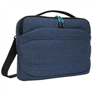 Targus Groove X2 cartera delgada, práctica funda para ordenador de hasta 15, bolso bandolera impermeable ideal para la universidad y la oficina – azul, TSS97801GL