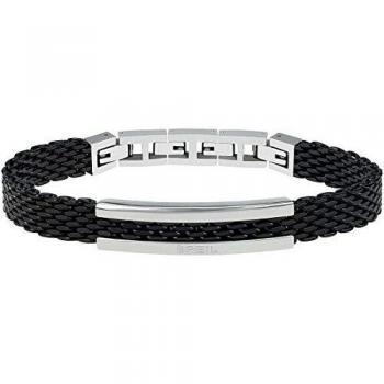 Pulsera de mujer Breil SNAP, modelo BREIL JEWELS, diseño moderno y elegante, fabricada en acero inoxidable, con cierre de seguridad, detalles en cerámica negra y elementos decorativos brillantes