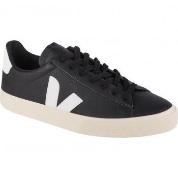 Veja Campo Chromefree Black/White Sneakers for Men, Size UK 7 (US 8), Plain Lace Closure