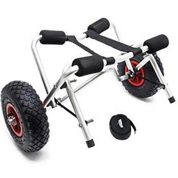Carro Plegable de Transporte para Kayak y Piragua - Aluminio, Capacidad 68kg, Ideal para Embarcaciones Deportivas