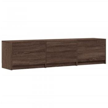 Mueble de TV LED madera ingeniería marrón roble 165x34x40 cm, Soporte de TV, aparador de TV, Mueble HiFi, Banco de TV, Armario de TV