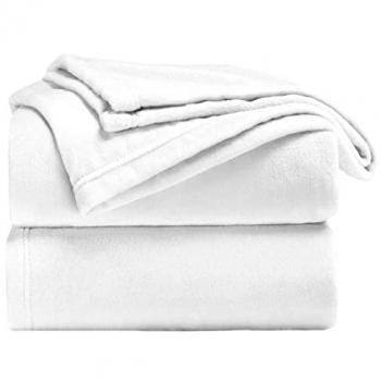 Manta de Terciopelo para Sofá 100% Microfibra Suave Sedalina - Blanco 220x240 cm