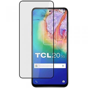 Protector de Cristal Templado Completo 5D con Adhesivo Total Negro para TCL 20 SE