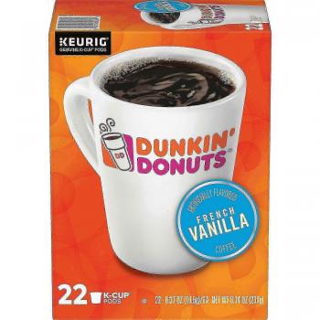 Dunkin' French Vanilla Medium Roast Coffee K-Cup Pods, 22 Count