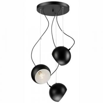 Lámpara de Suspensión Inez, Metal Negro, 86x44x44 cm