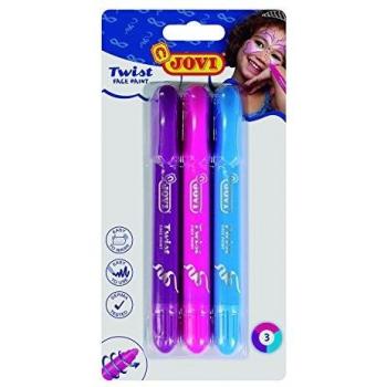 Jovi - Twist Face Paint, blíster de maquillaje, 3 sticks, colores surtidos