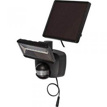 Brennenstuhl 1170950010 Foco LED solar SOL 800 IP44 con detector de movimiento por infrarrojos, color negro
