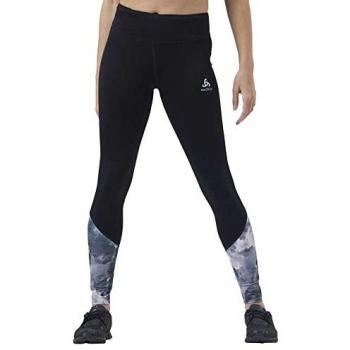 Mallas Largas Esenciales para Mujer Odlo con Estampado en Negro